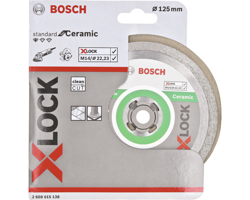 Diamanttrennscheibe Bosch Standard for Ceramic Ø 125x22,23 mm, X-LOCK Aufnahme