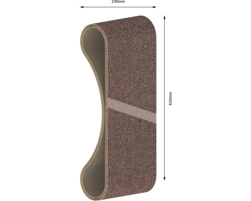 Schleifband für Bandschleifer Bosch, 100x610 mm, Korn 60/80/100 , Ungelocht, 3 Stück