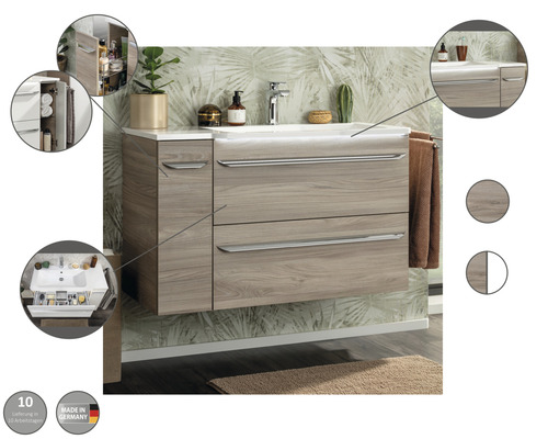 Unterschrank FACKELMANN Luxor Steinesche 20x60,5 cm 79841