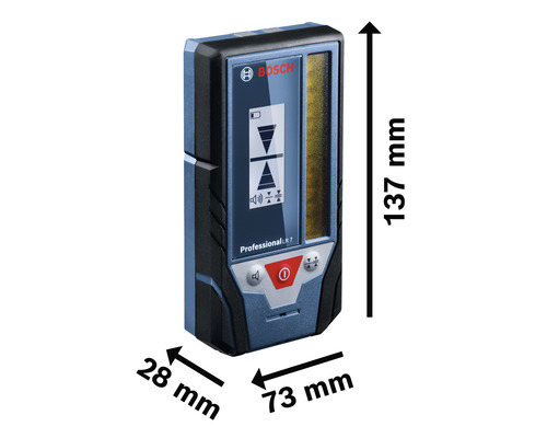 Laser-Empfänger Bosch Professional LR 7 inkl. 2 x Batterie (AA), Zubehör-Set