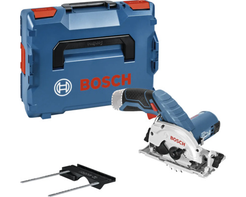 Akku-Kreissäge Bosch Professional GKS 12V-26 (Standard for Wood, 85 x 15 x 1,1 mm, 20 Zähne) inkl. 1 x Kreissägeblatt, Zubehör Staubabsaugung und L-BOXX 136, ohne Akku und Ladegerät