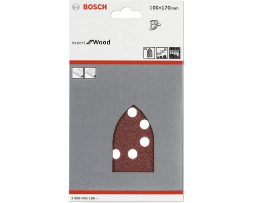 Schleifblatt für Multischleifer Bosch, 100x170 mm, Korn 60/120/240, 6 Stück