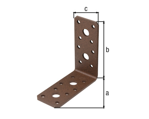 Winkelverbinder Duravis 90x90x40 mm rostbraun 1 Stück