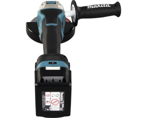 Akku-Winkelschleifer Makita DGA519RTJ mit X-LOCK Schnellwechselsystem, inkl. 2 x Akku 5,0 Ah, Ladegerät und MAKPAC Gr. 3