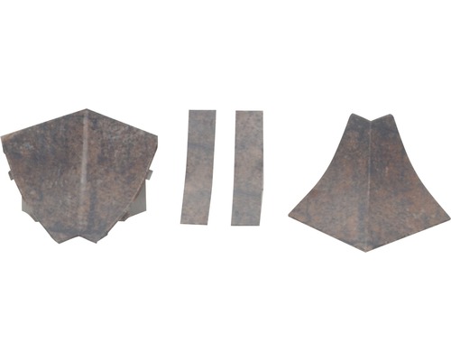 Zubehörset für Wandabschlussprofil 23 Rusty Iron 4 Stück