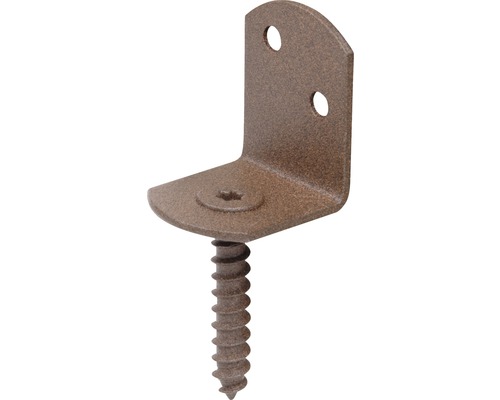 Flechtzaunhalter Duravis L-Form 38x30x32 mm rostbraun 1 Stück