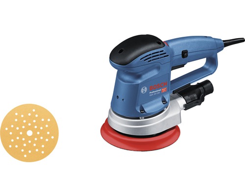 Exzenterschleifer Bosch Professional GEX 34-150 inkl. 1 x Mehrlochschleifblatt C470
            und Schleifteller (150 mm)