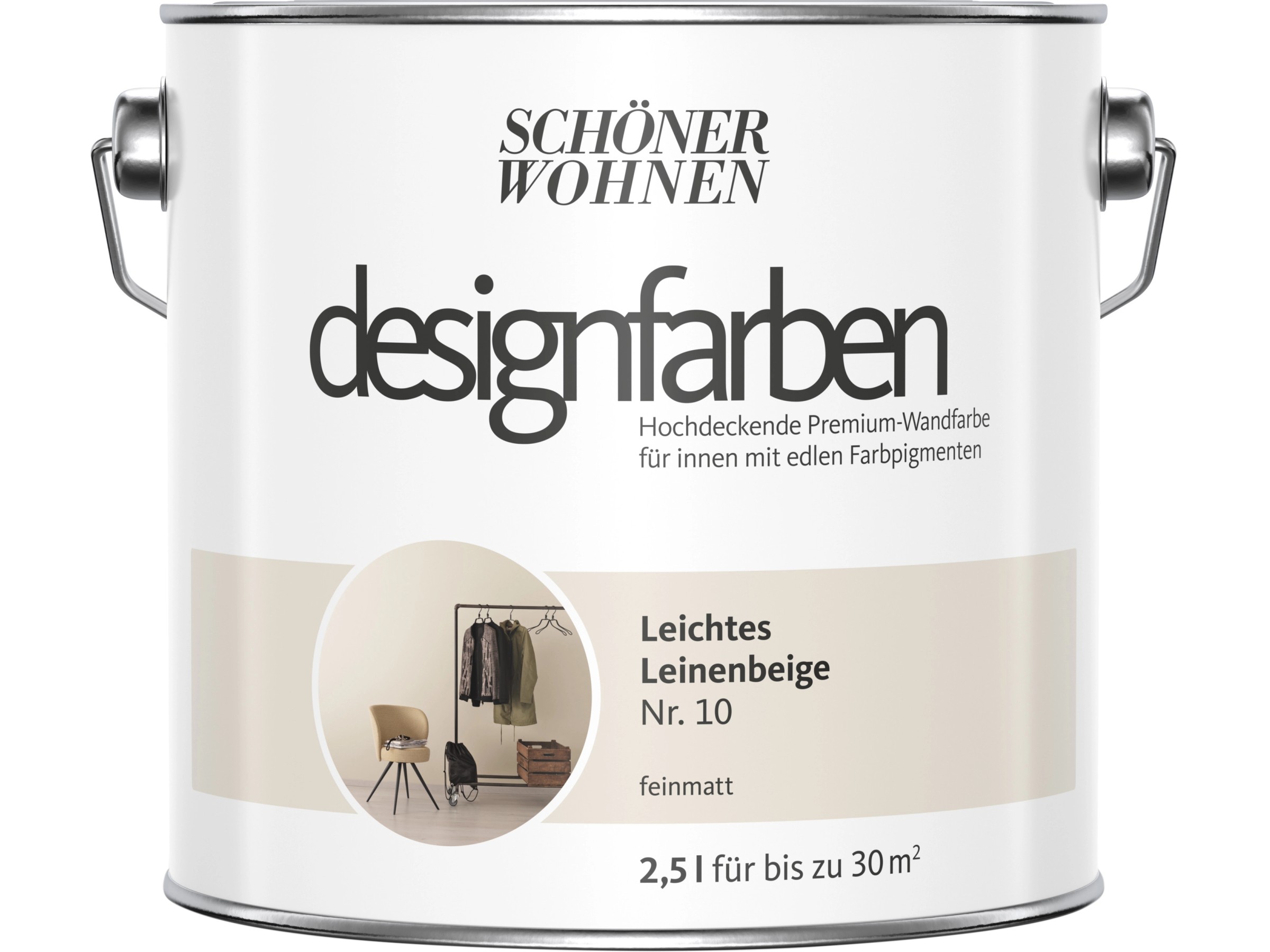 Schöner Wohnen Designfarbe "Sanftes Creme", 2,5 L