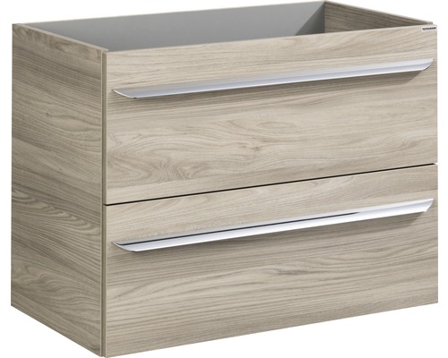 Waschtischunterschrank FACKELMANN Luxor BxHxT 80 x 60,5 cm x 45 cm Frontfarbe esche
            grau holzdekor 79801