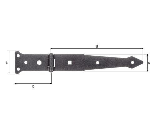 Werfgehänge Duravis 202x48 mm schwarzdiamant