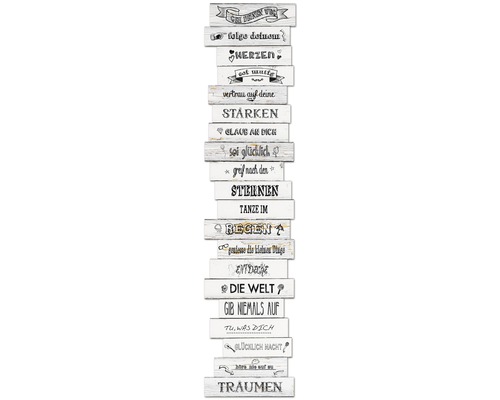 3D Wanddeko Life Slogan 30x118 cm