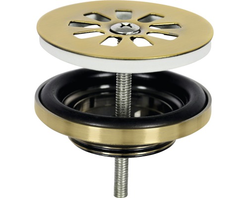 Universal Siebventil 1 1/4" matt gold