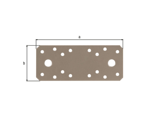 Flachverbinder Duravis 133x55x2,5 mm perlbeige 1 Stück