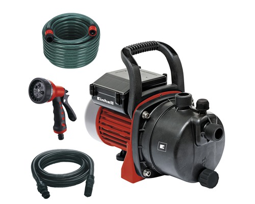 Gartenpumpe Einhell GC-GP 6538 Set inkl. Saugschlauch 4m , Gartenschlauch 20m und
            Gartenbrause